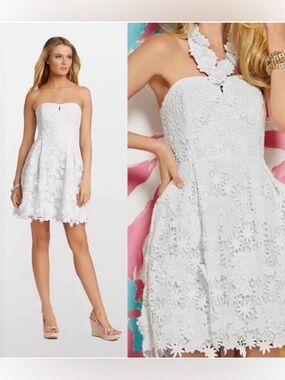 Lilly Pulitzer Kailene Resort Truly White Floral Lace Dress